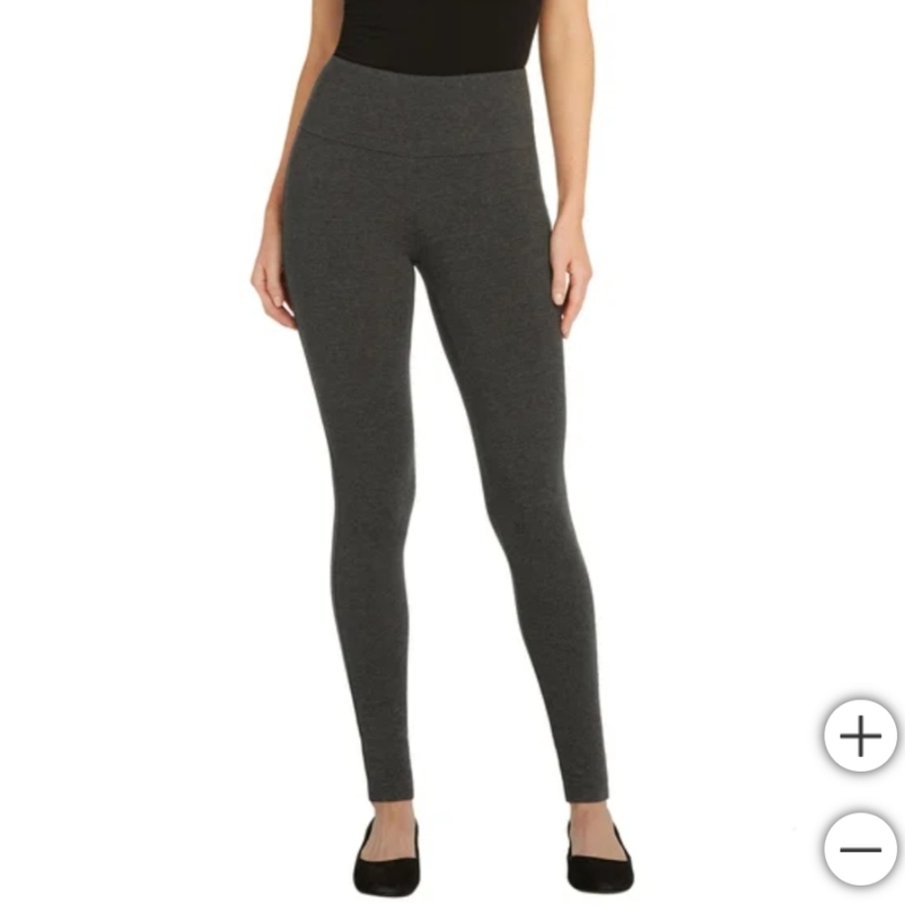 NWT Max & Mia Women's French Terry Legging Heather Charcoal‎